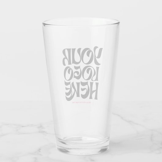 Personalized Logo and Text Beer Glasses タンブラーグラス (裏面)