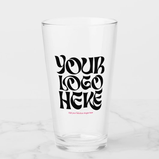 Personalized Logo and Text Beer Glasses タンブラーグラス (正面)
