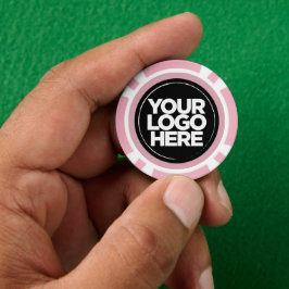 Personalized Logo and Text Cool Dusty Pink ポーカーチップ
