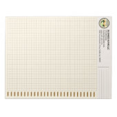 Personalized Logo, Brown Engineering Graph Paper ノートパッド (正面)