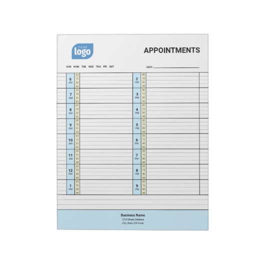 Personalized Logo Business Appointments Notepad ノートパッド (回転)
