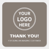Personalized Logo Business Thank You スクエアシール (正面)