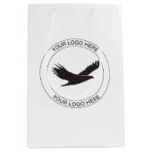 Personalized Logo Custom Business & Corporate  ミディアムペーパーバッグ (正面)