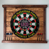 Personalized Logo & Custom Text Business Company ダーツボード