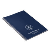 Personalized Logo Navy Blue Corporate Business ノートブック (右側)