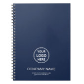 Personalized Logo Navy Blue Corporate Business ノートブック (正面)