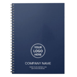 Personalized Logo Navy Blue Corporate Business ノートブック