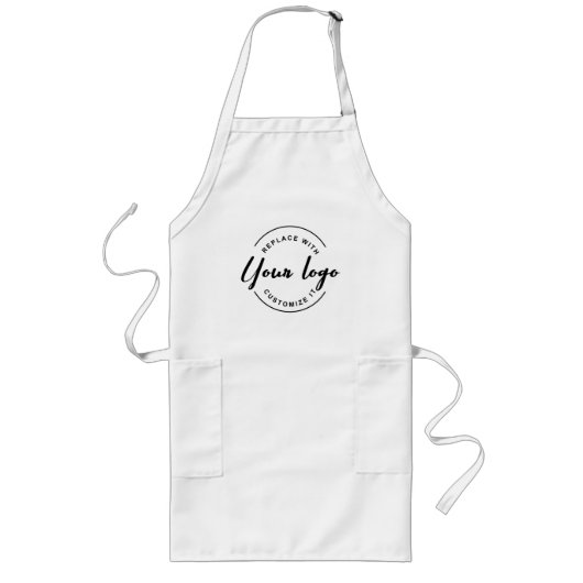 Personalized Logo Only Business Branded Work Apron ロングエプロン (正面)