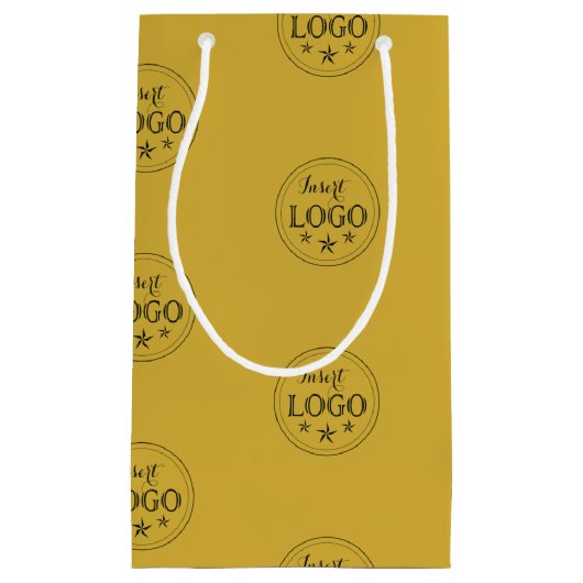 Personalized Logo Pattern Small Gift Bag for Gift スモールペーパーバッグ (正面)