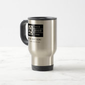 Personalized Logo Website QR Code Text Promotional トラベルマグ (正面左)