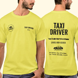 Personalized Logo Yellow Cab Taxi Driver Shirt Tシャツ