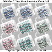 Personalized Long Custom Name Blue Hidden Message  コーヒーマグカップ