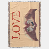 Personalized LOVE Acronym Photo  スローブランケット (正面縦)