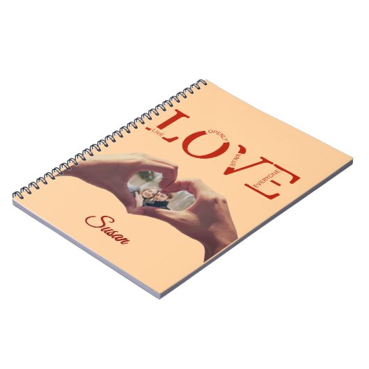Personalized LOVE Acronym Photo ノートブック (左側)