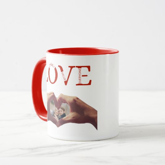 Personalized LOVE Acronym Photo  マグカップ (正面左)