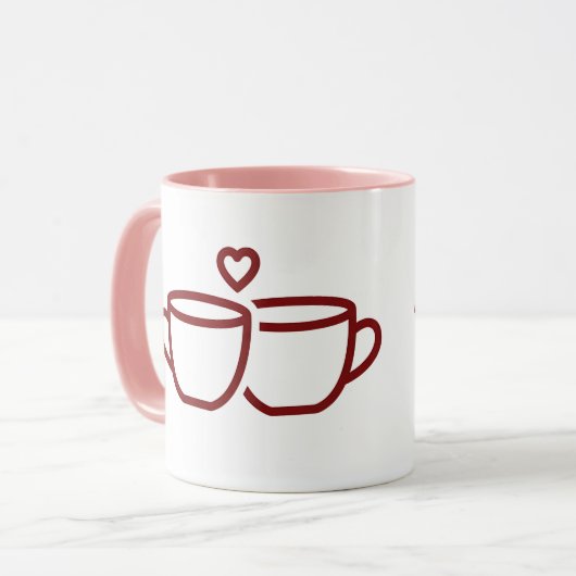 Personalized Love Brews Here Couple Coffee Mug マグカップ (正面左)