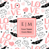 Personalized Love Gift Bath Towel Heart Sketch バスタオルセット