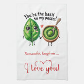 Personalized Love Gift Kitchen Towel Cartoon Food キッチンタオル (縦)