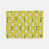 Personalized Love Heart Name Blanket フリースブランケット (正面(横))