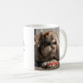 Personalized Love is a Four Legged Word Photo コーヒーマグカップ (正面右)