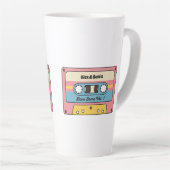 Personalized Love Jams Cassette Tape – Custom Name カフェラテマグ (右アングル)