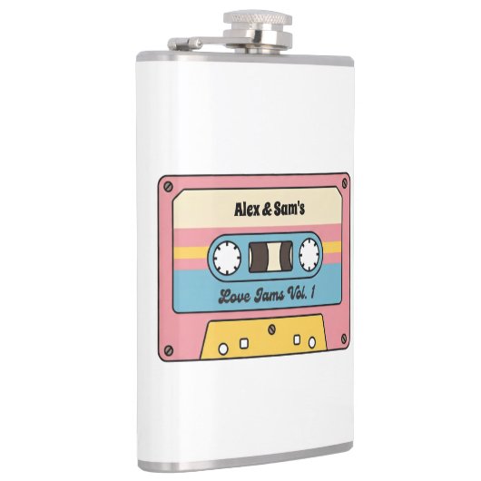 Personalized Love Jams Cassette Tape – Custom Name フラスク (右)