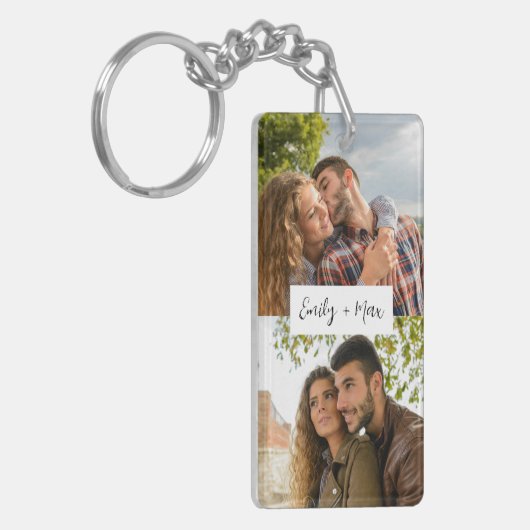 Personalized Love Memory Photo Collage Custom キーホルダー (正面左)