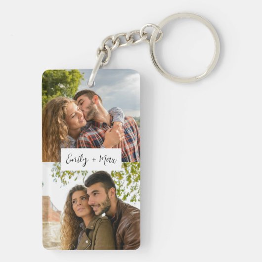Personalized Love Memory Photo Collage Custom キーホルダー (裏面)