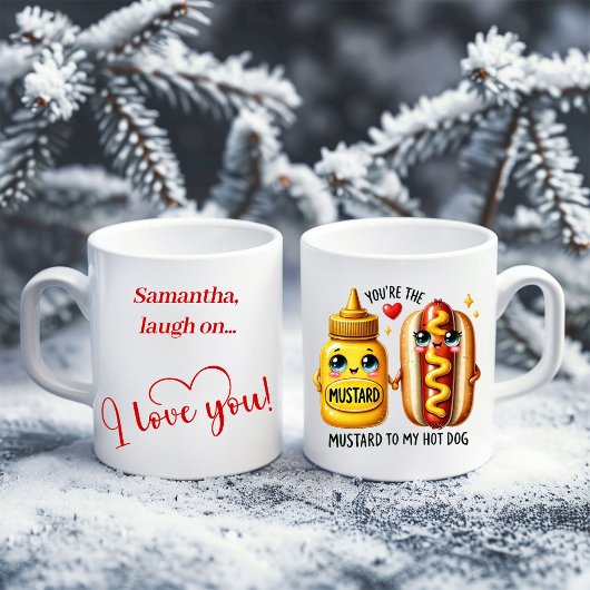 Personalized Love Mug Cute Funny Food Valentine コーヒーマグカップ