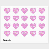 Personalized Love Pastel Rainbow Heart Labels ハートシール (シート)