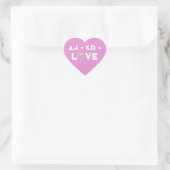 Personalized Love Pastel Rainbow Heart Labels ハートシール (バッグ)