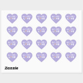 Personalized Love Pastel Rainbow Heart Labels ハートシール (シート)