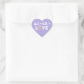 Personalized Love Pastel Rainbow Heart Labels ハートシール (バッグ)