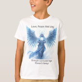 Personalized Love, Peace and Joy Winter Halo  Tシャツ (正面)