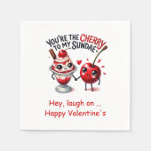 Personalized Love Quote Funny Food Napkins スタンダードカクテルナプキン (正面)