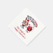 Personalized Love Quote Funny Food Napkins スタンダードカクテルナプキン (角)