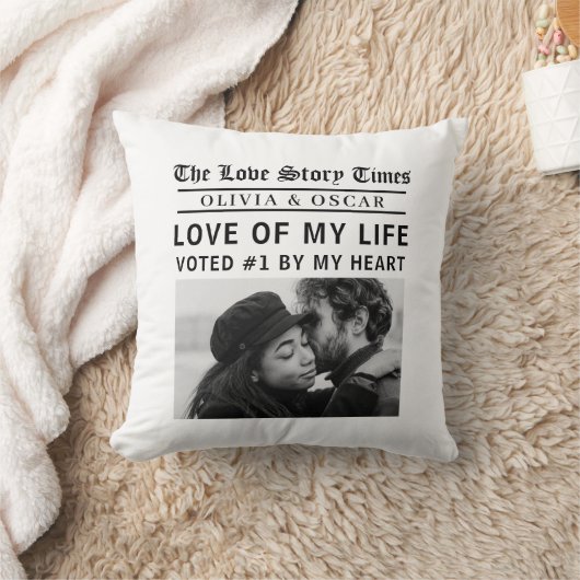 Personalized Love Story Photo クッション (ブランケット)