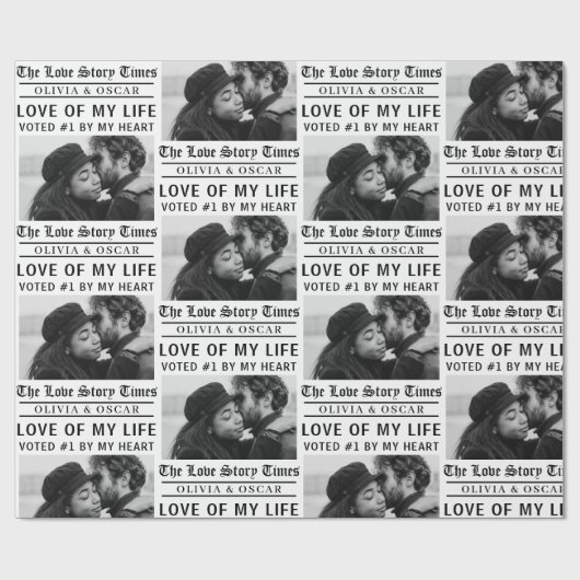 Personalized Love Story Photo | ラッピングペーパー (フラット)