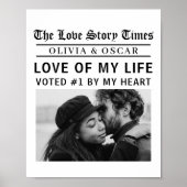 Personalized Love Story Photo | Love of My Life ポスター (正面)