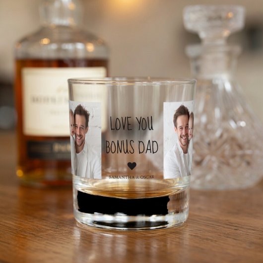 Personalized Love You Bonus Dad Gift ウイスキーグラス