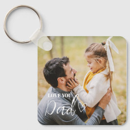 Personalized Love You Dad Photo キーホルダー