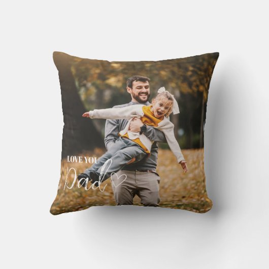 Personalized Love You Dad Photo クッション (裏面)