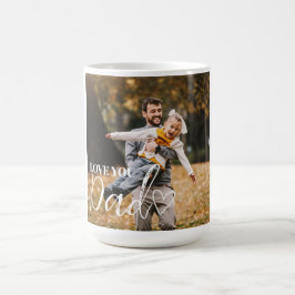Personalized Love You Dad Photo コーヒーマグカップ