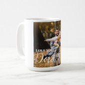 Personalized Love You Dad Photo コーヒーマグカップ (正面左)
