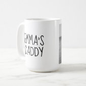 Personalized Love You Daddy Photo Espresso Cup コーヒーマグカップ (正面左)