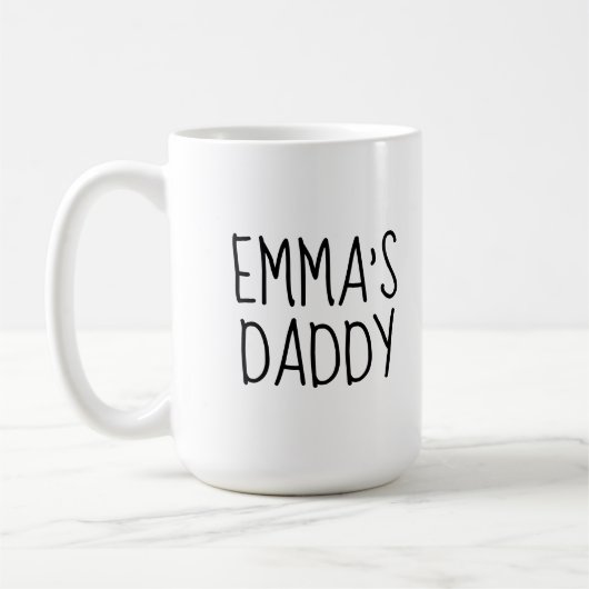 Personalized Love You Daddy Photo Espresso Cup コーヒーマグカップ (左)