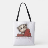 Personalized Love You Fur-Ever Cat Tote Bag トートバッグ (裏面)