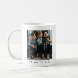 Personalized Love You GIGI Grandma Photo Simple コーヒーマグカップ