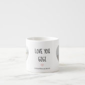 Personalized Love You Gigi Photo | Custom Gift エスプレッソカップ (正面)