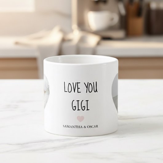 Personalized Love You Gigi Photo | Custom Gift エスプレッソカップ